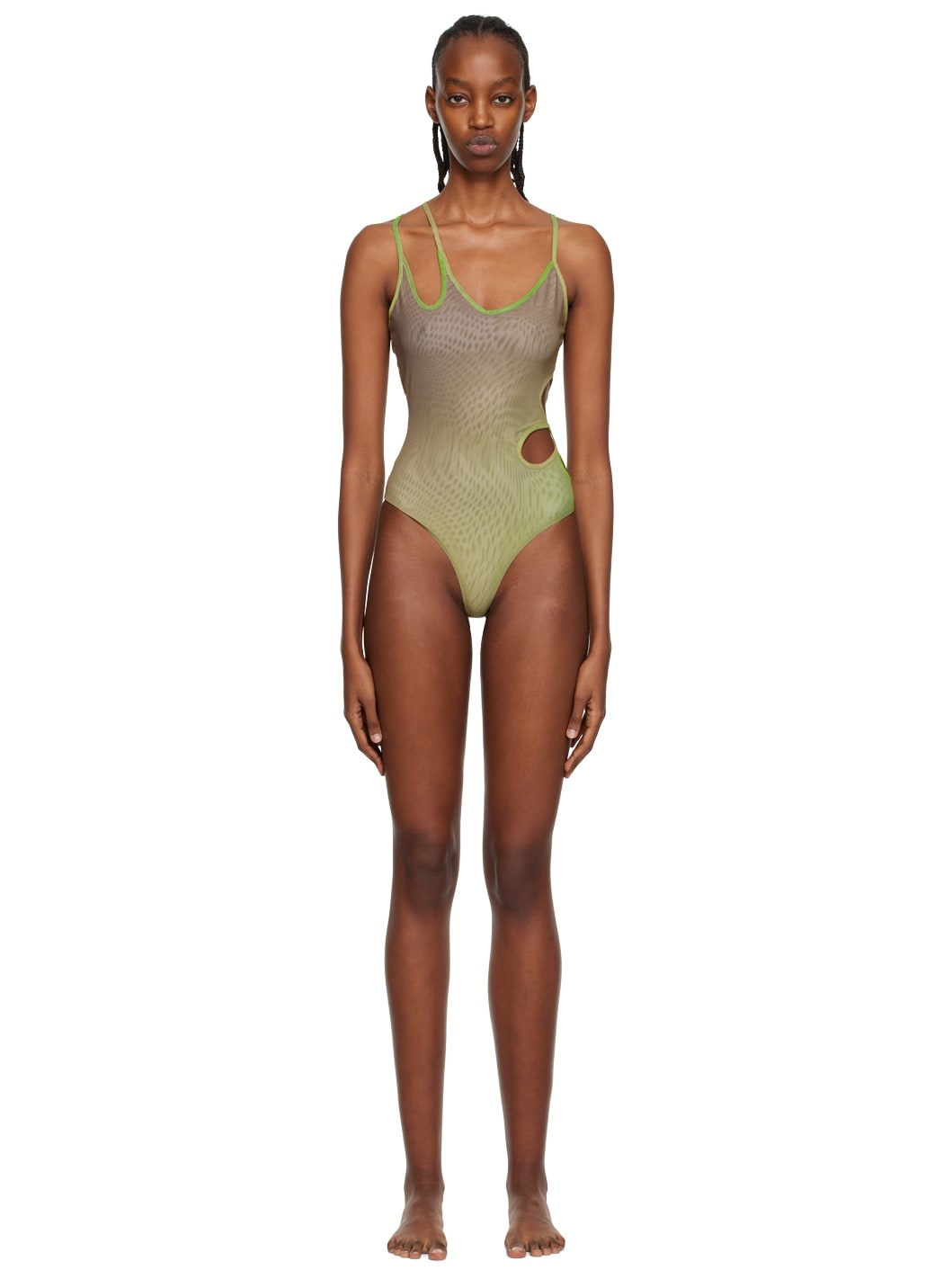Khaki Sita One-Piece Swimsuit - 1