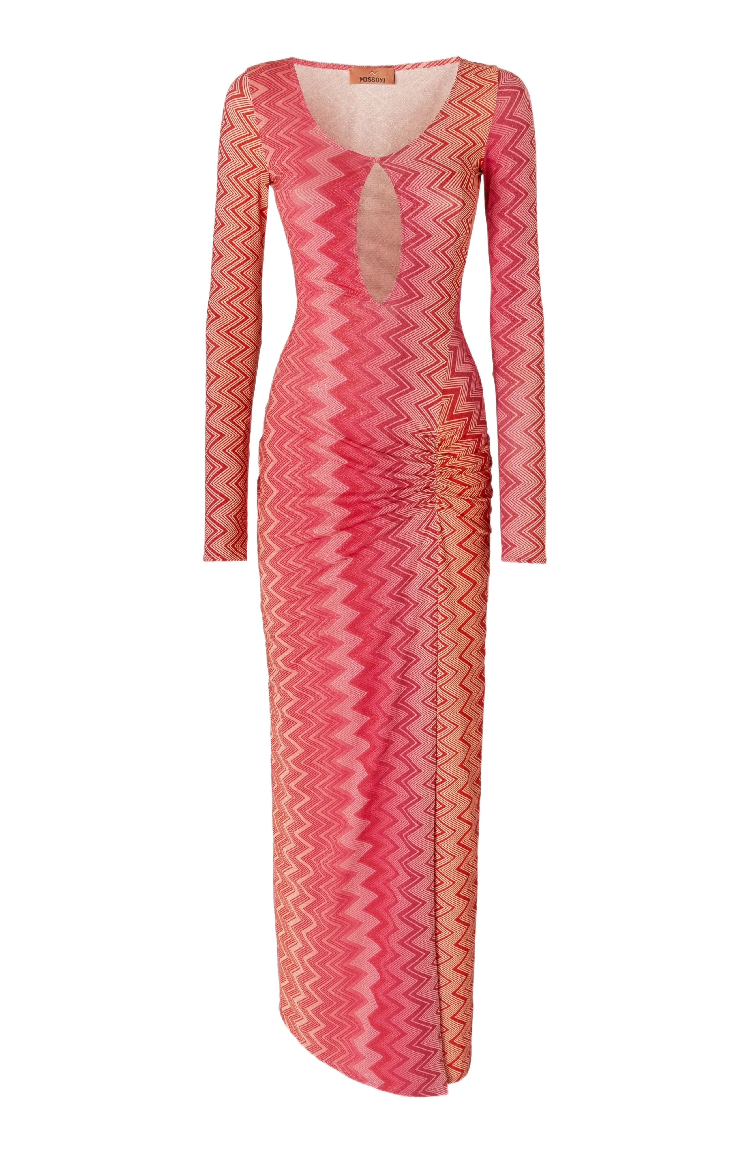 Missoni Cover Up Dress In Stretch Nylon Zig Zag Lamé in Red at Nordstrom - 2