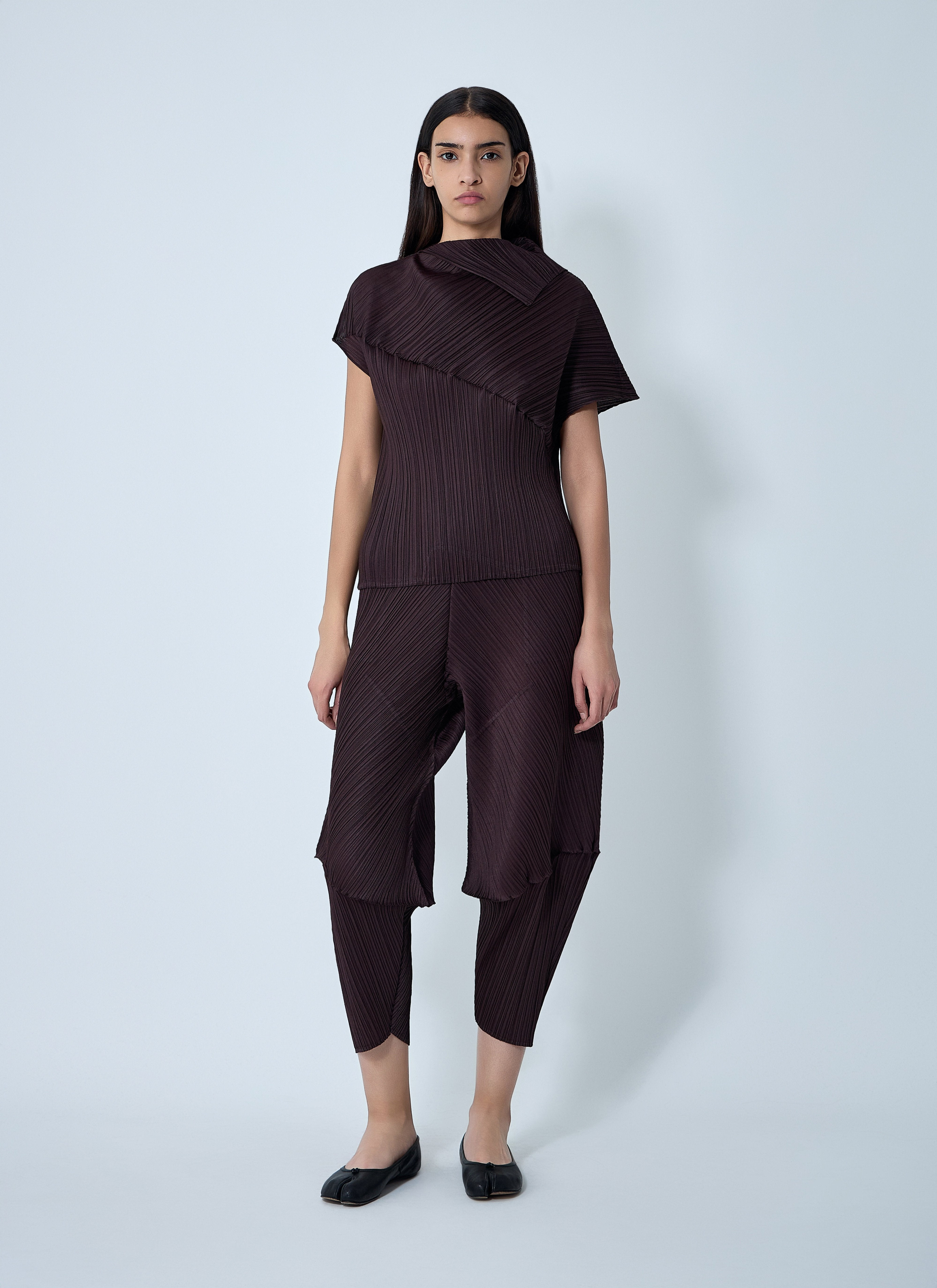 Pleats Please Issey Miyake Women Draped Pleated Shirt - 2