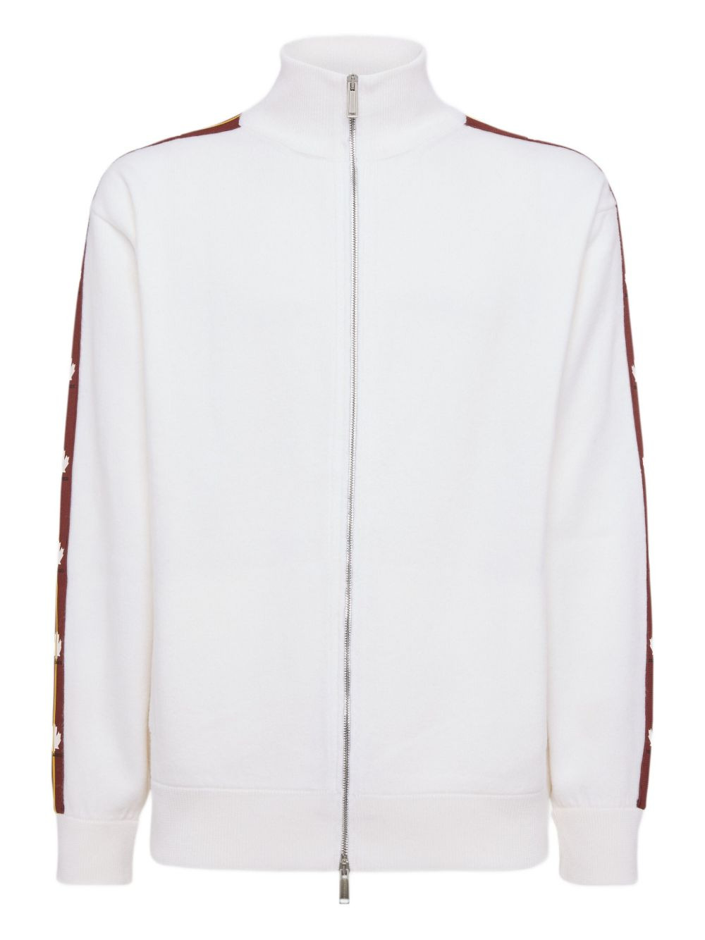 logo-tape zip-up sweatshirt - 1