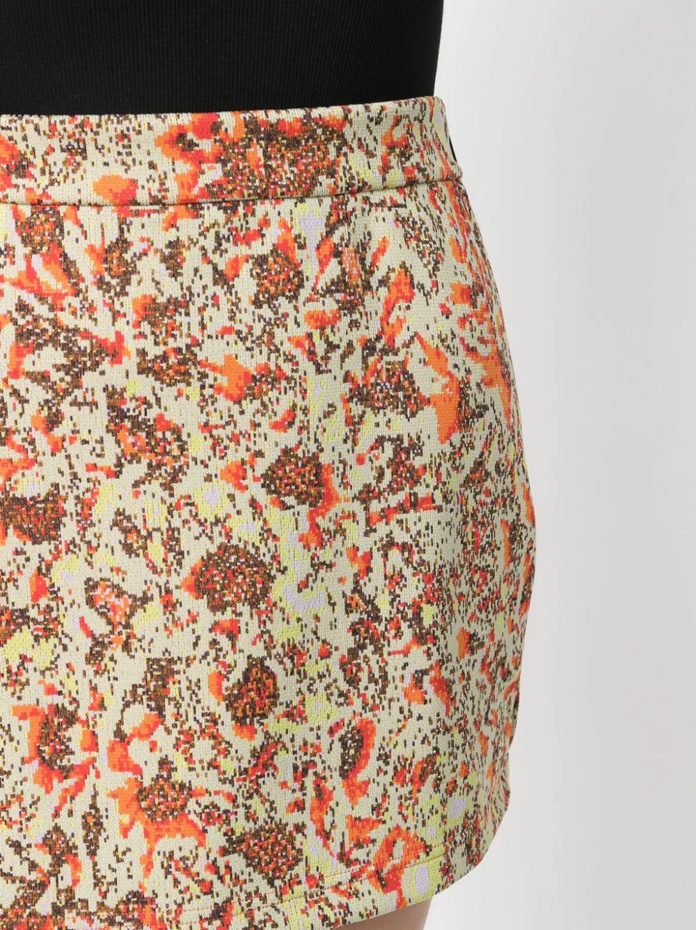 floral jacquard mini skirt - 5