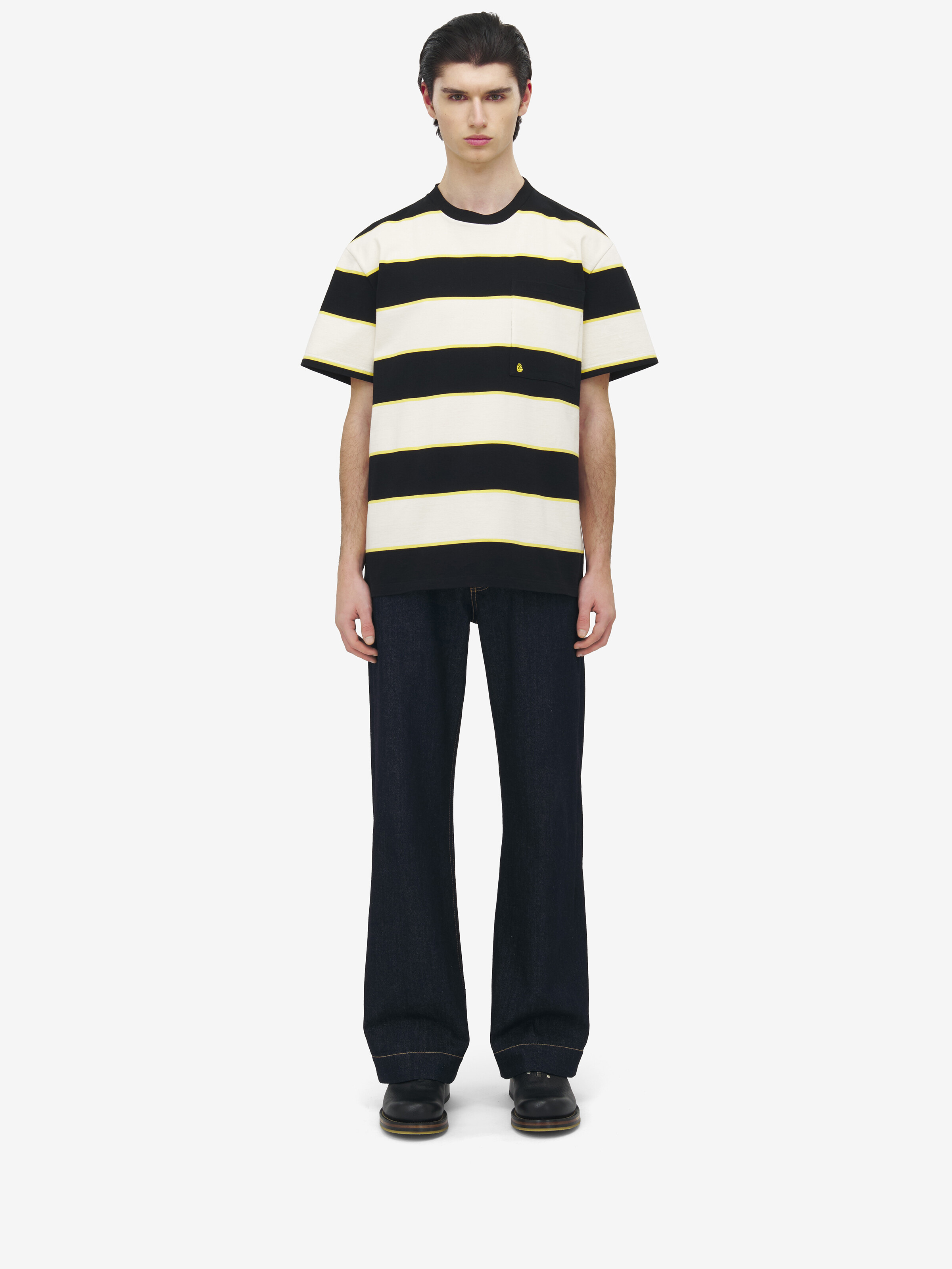 Inverted Skull Striped T-Shirt - 3