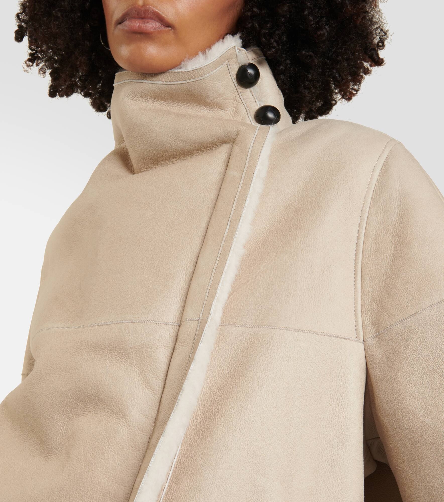 Abeliki shearling-lined suede jacket - 5