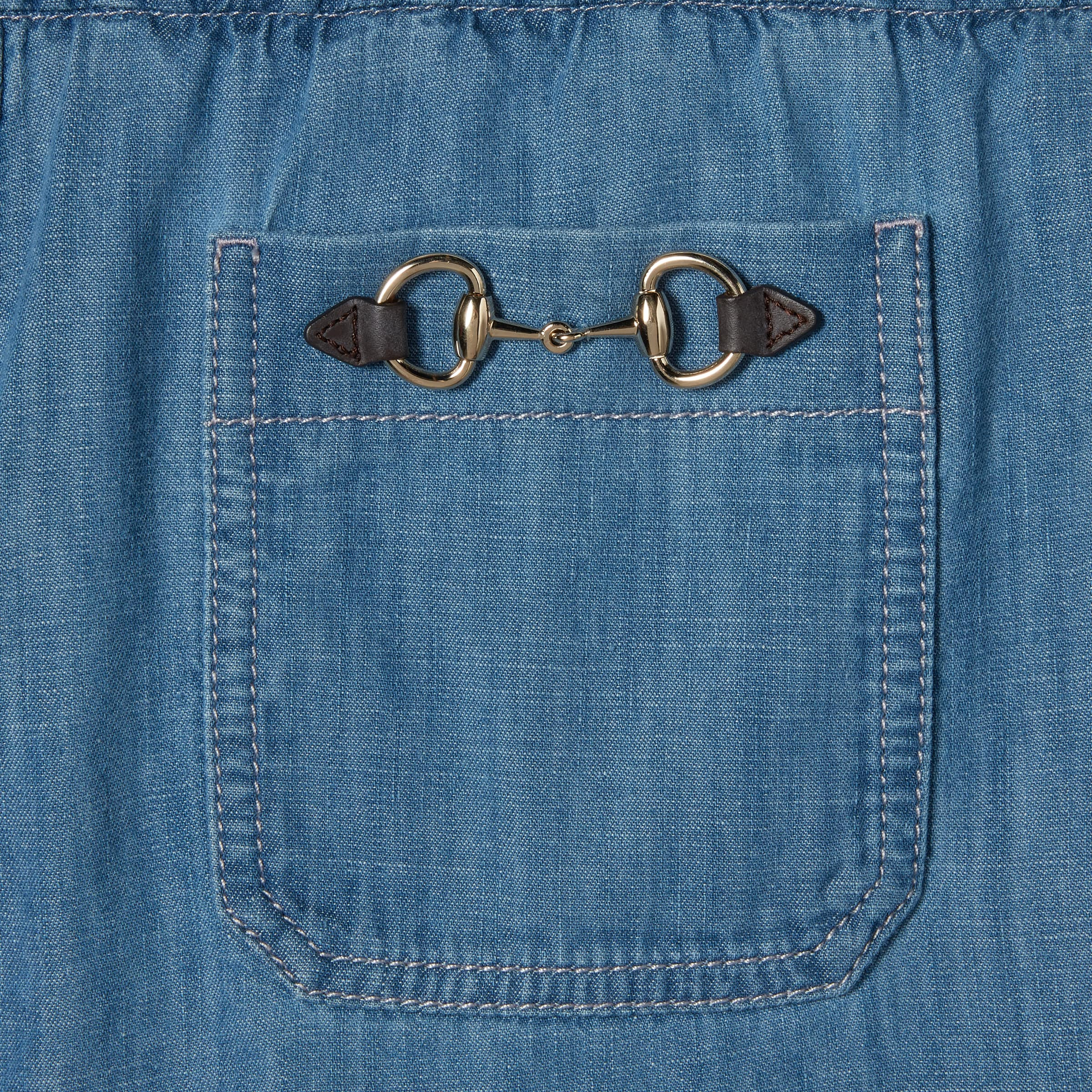 Denim shorts with Horsebit - 6