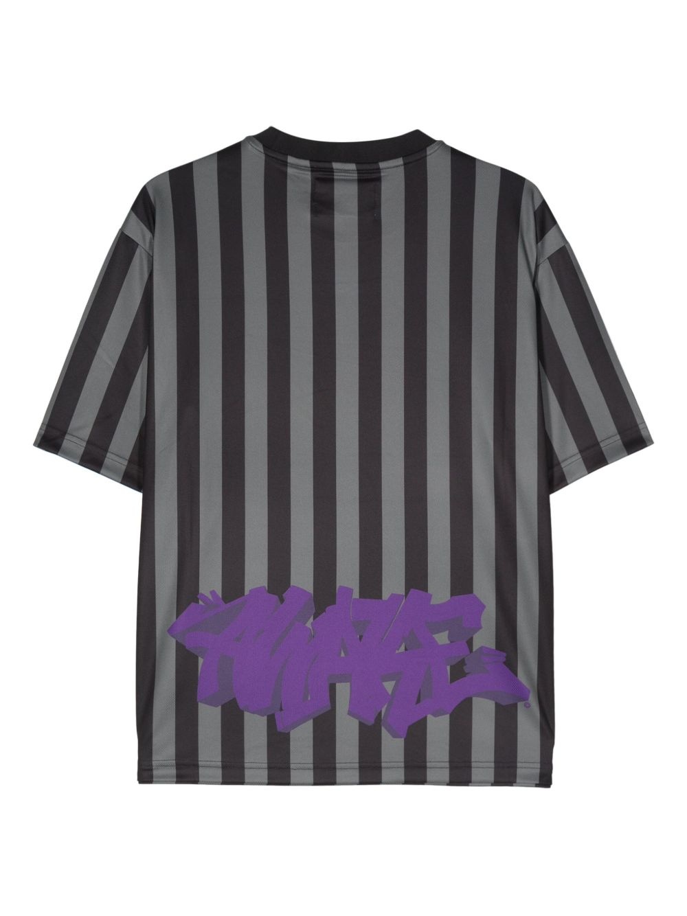 logo-embroidered striped T-shirt - 2