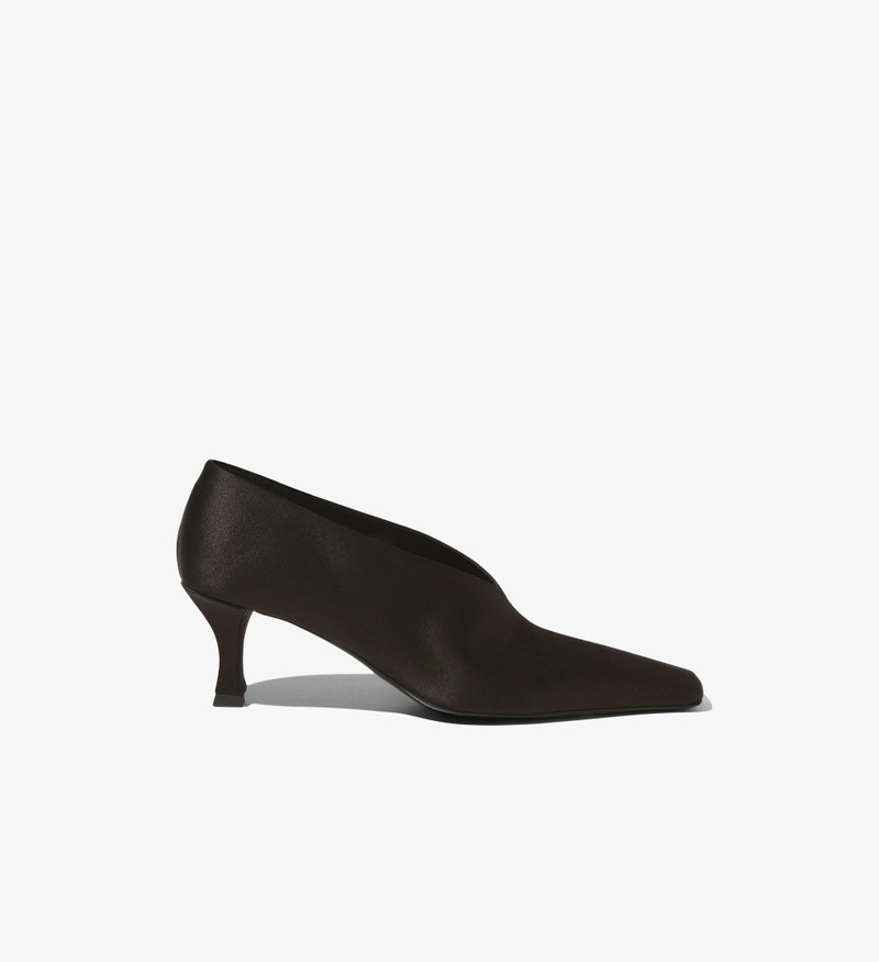 Satin Trap Pumps 1