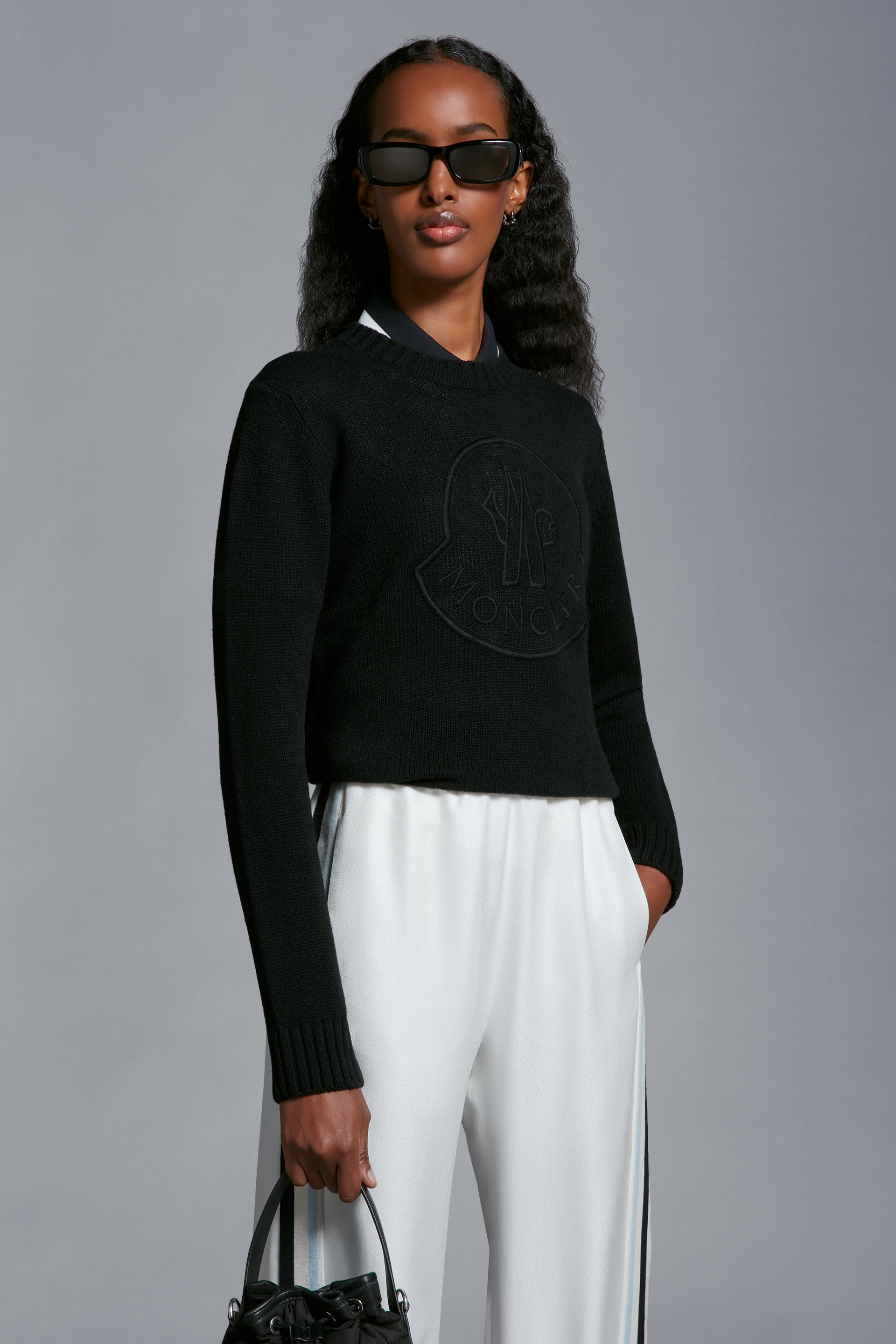 Embroidered Logo Cashmere & Wool Sweater - 2
