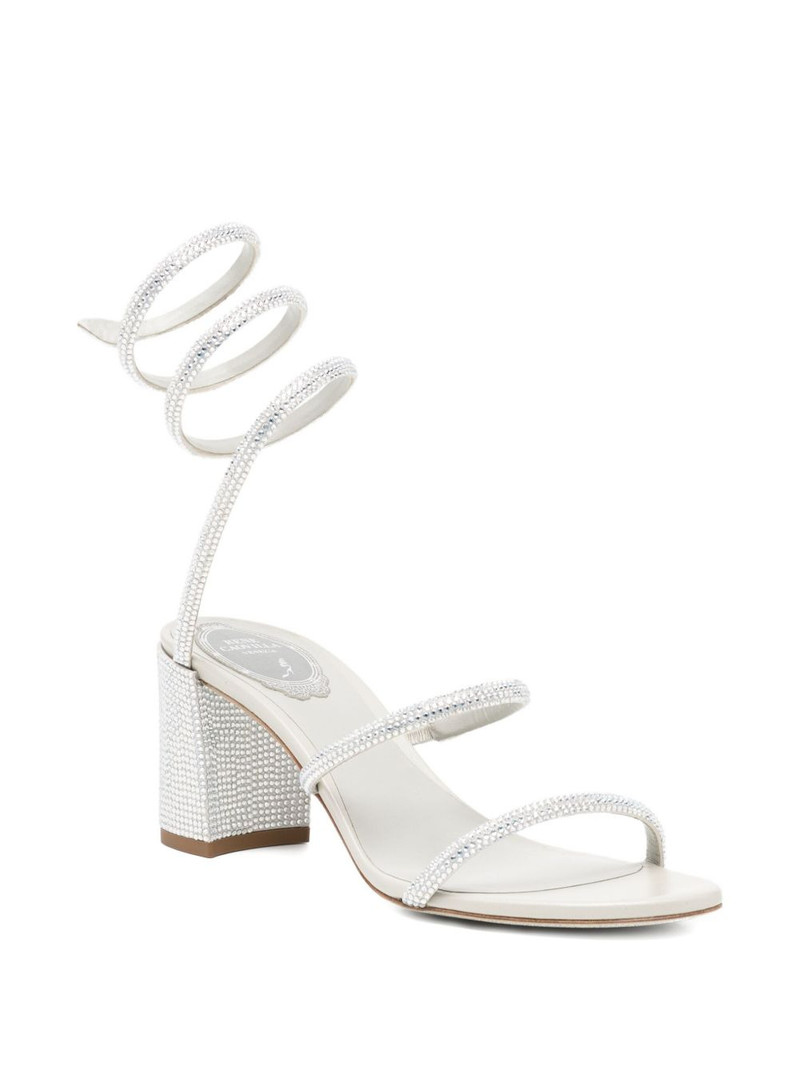 RENE CAOVILLA 80mm silver sandals outlook