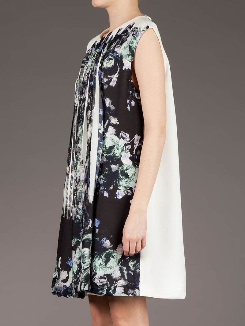 printed front silk dress 4