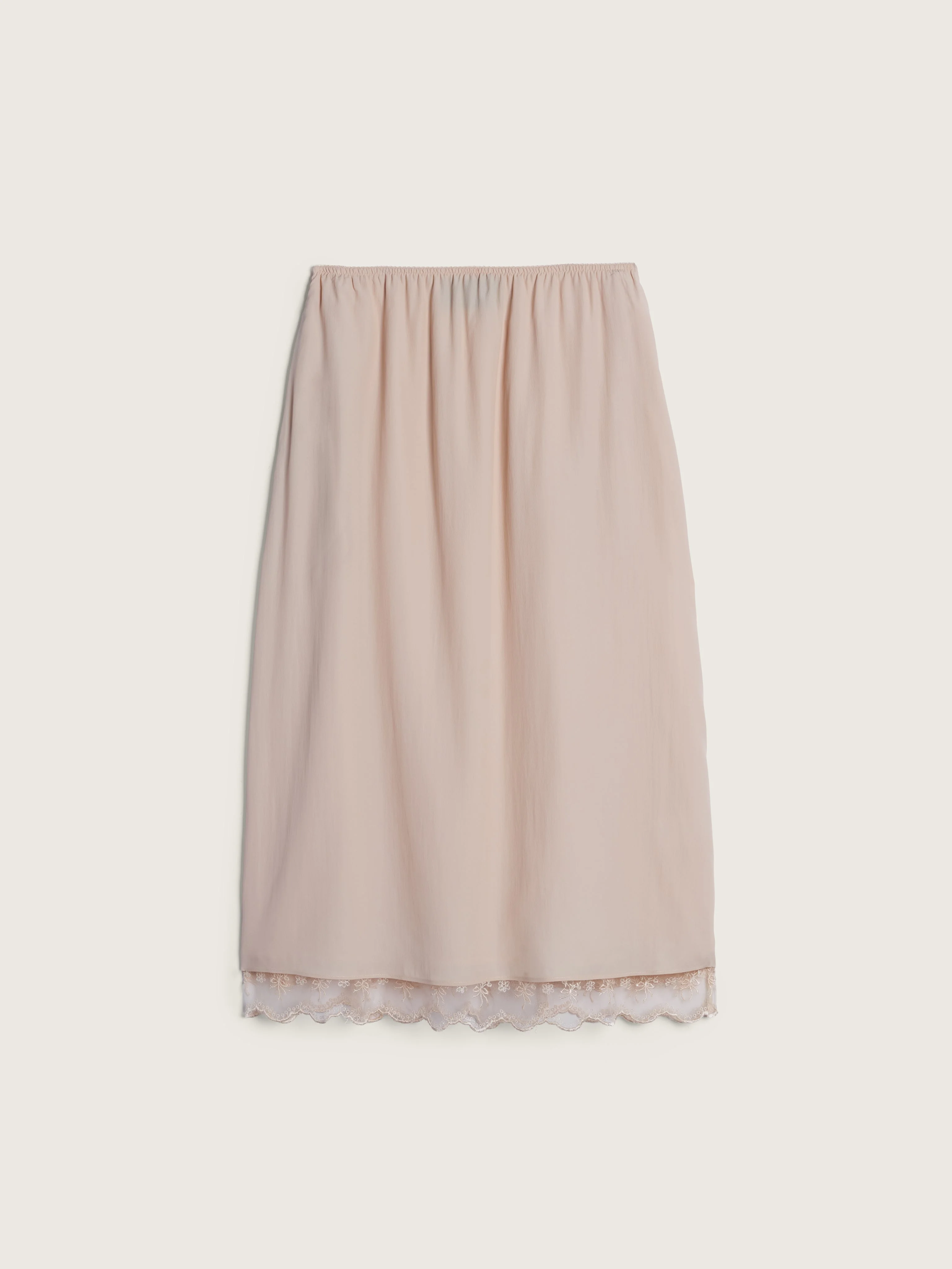 Lace Trim Negligee Skirt - 1
