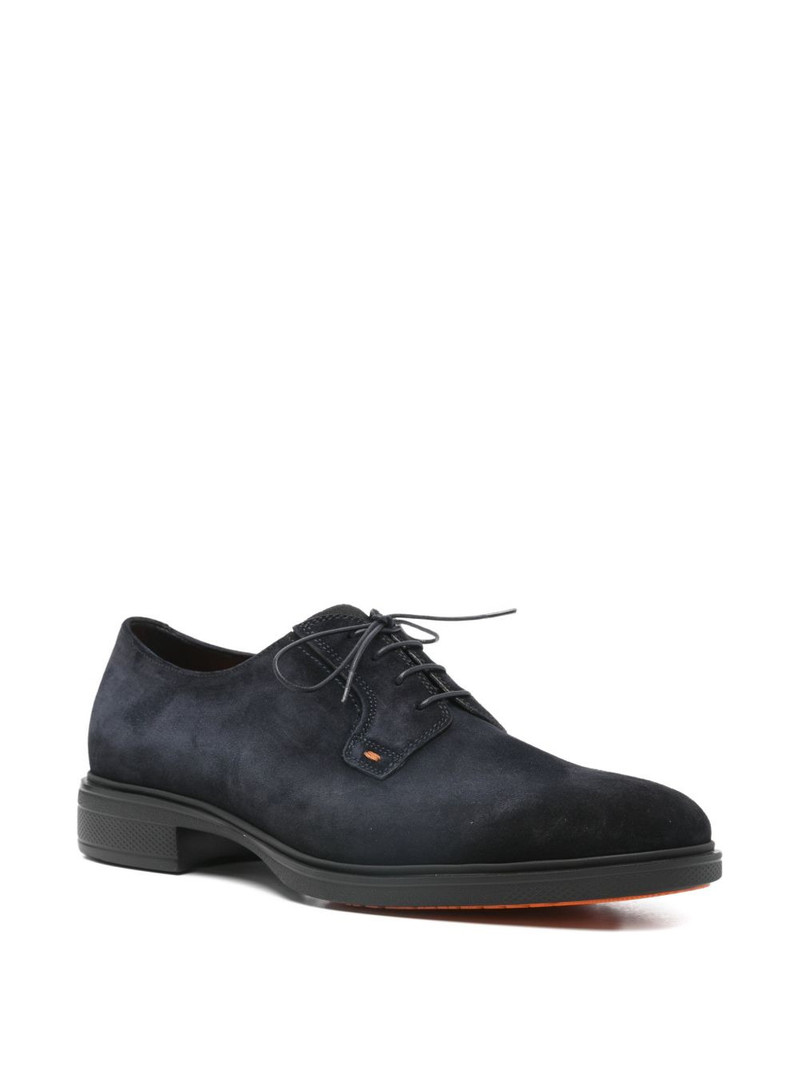 Santoni elastic-panel lace-up oxford shoes outlook