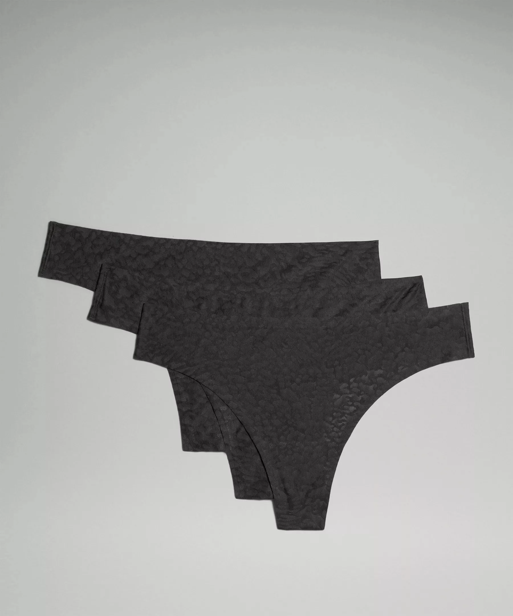 InvisiWear Mid-Rise Thong Underwear Performance Lace *3 Pack - 1