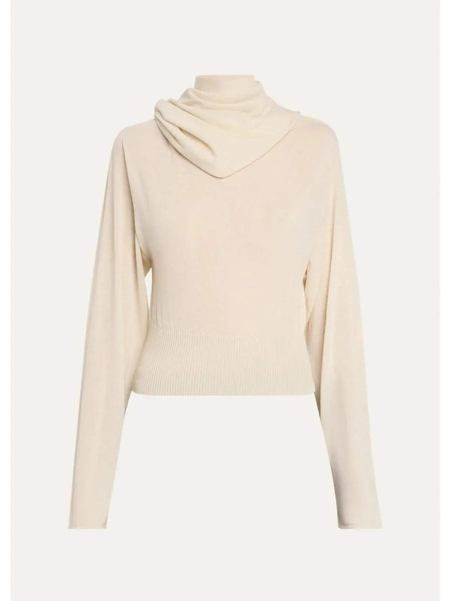 Wool Knit Scarf Top - 1