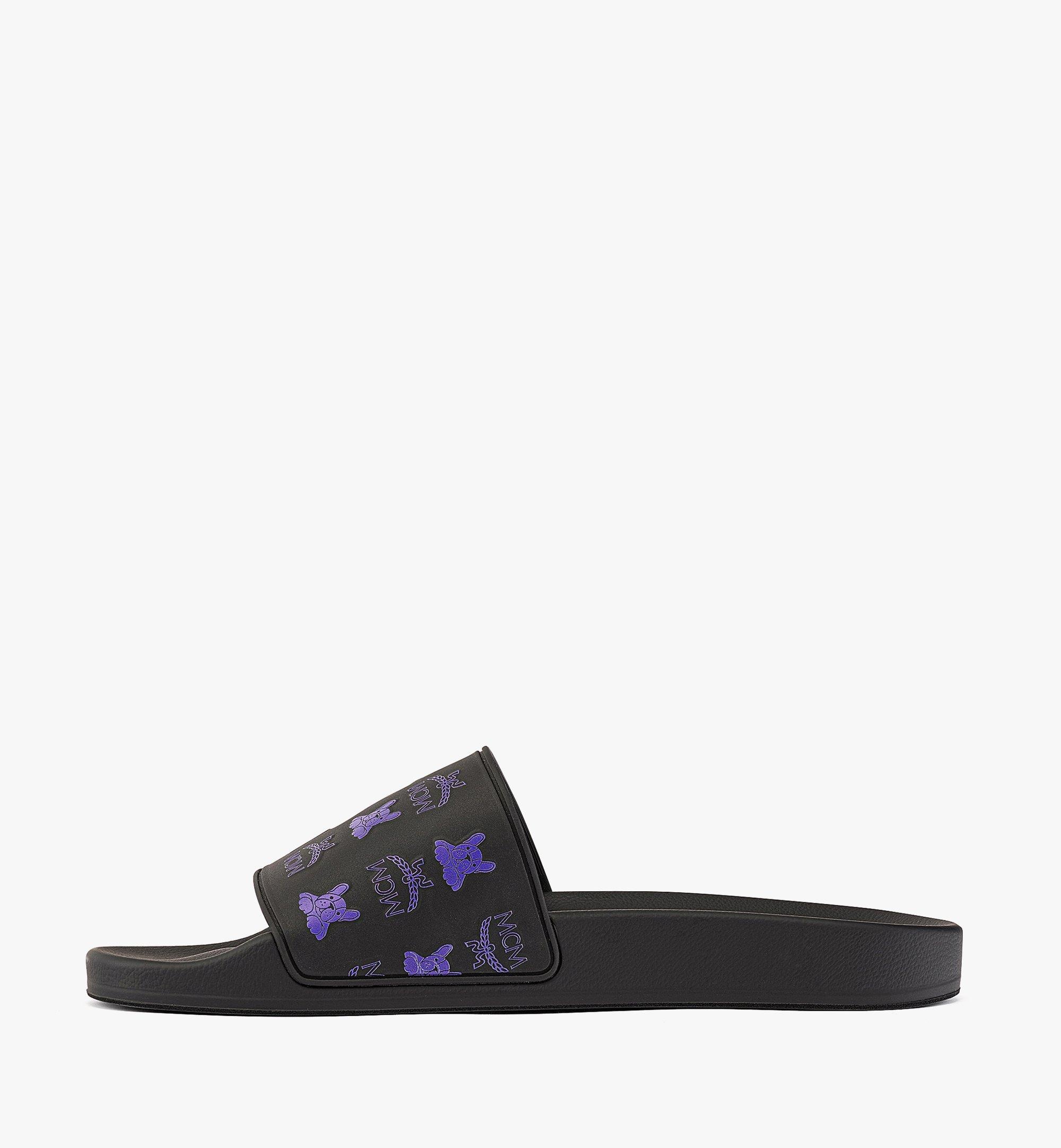 M Pup Visetos Print Rubber Slides - 3
