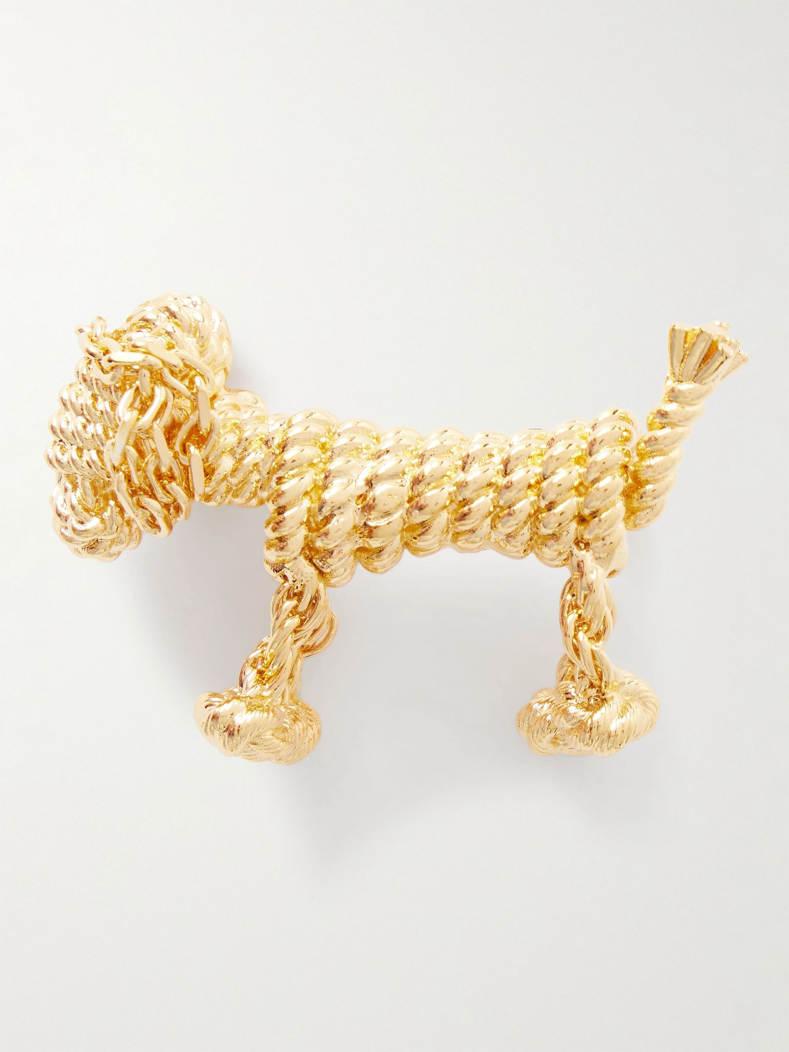 Sausage Dog gold-tone brooch Gold - 1