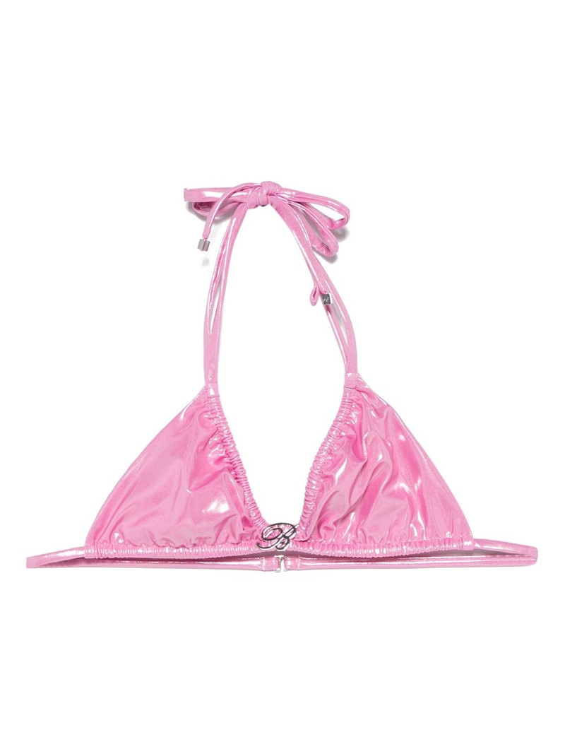 rose laminated bikini top - 1