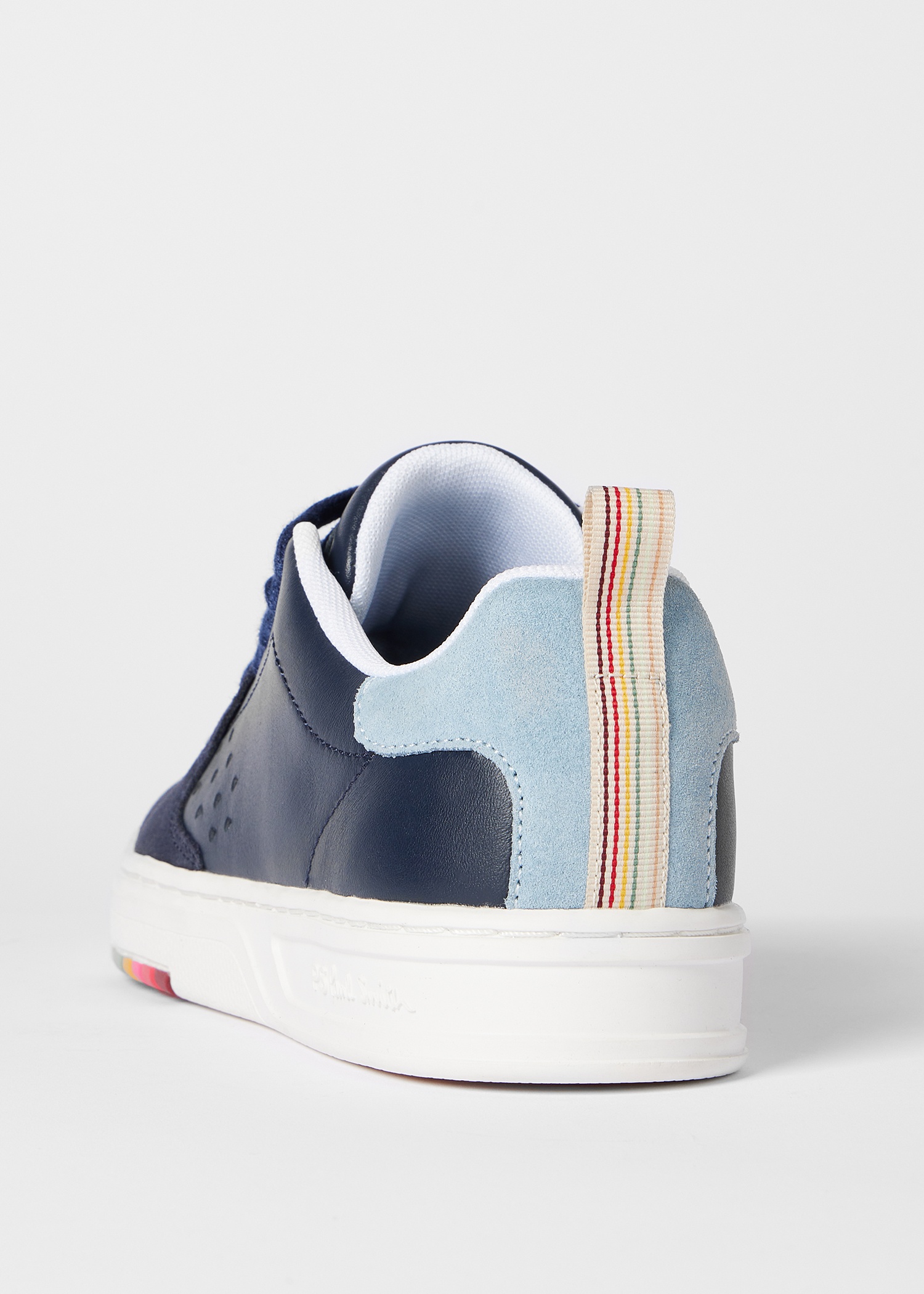 Women's Navy Leather 'Cosmo' Trainers - 2