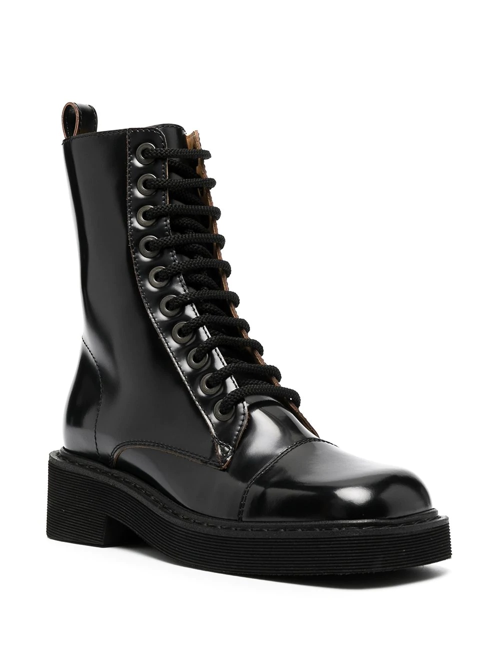 square-toe combat boots - 2