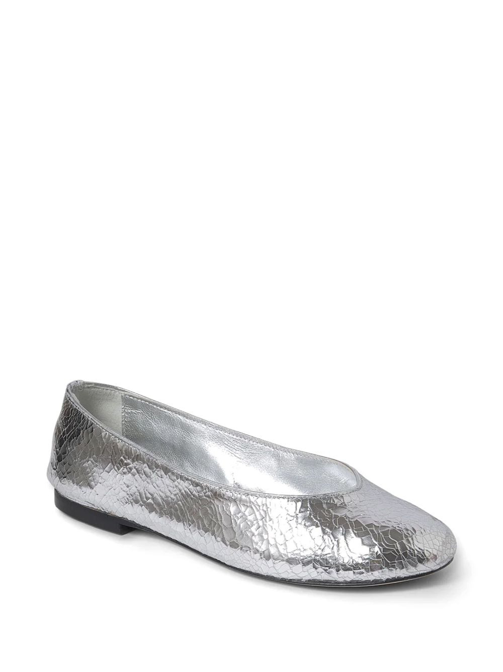 metallic-effect ballerina shoes - 2