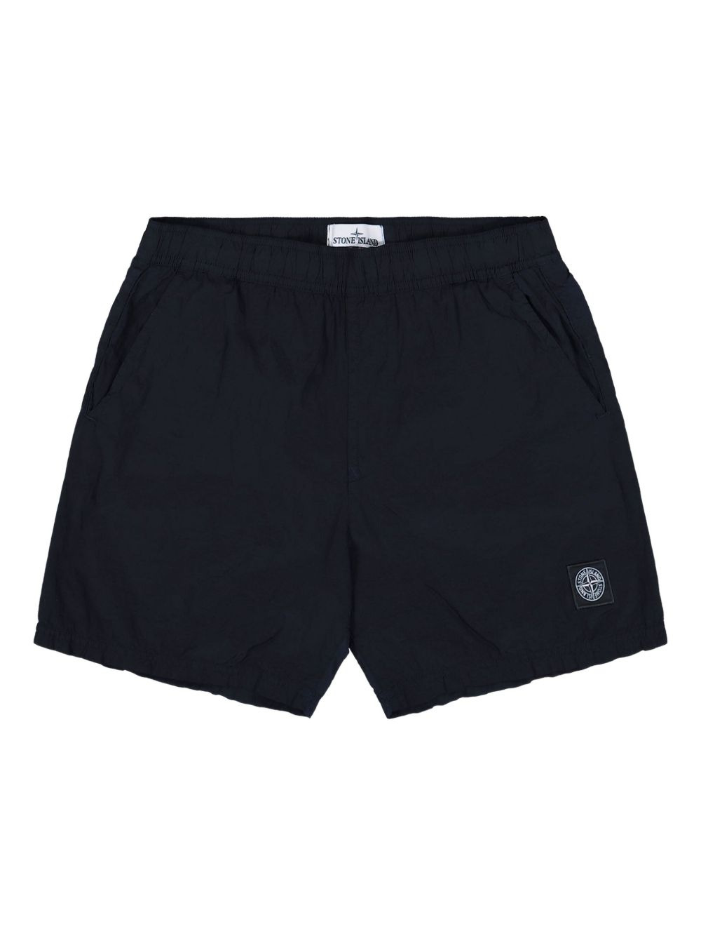 logo-patch swim shorts - 1