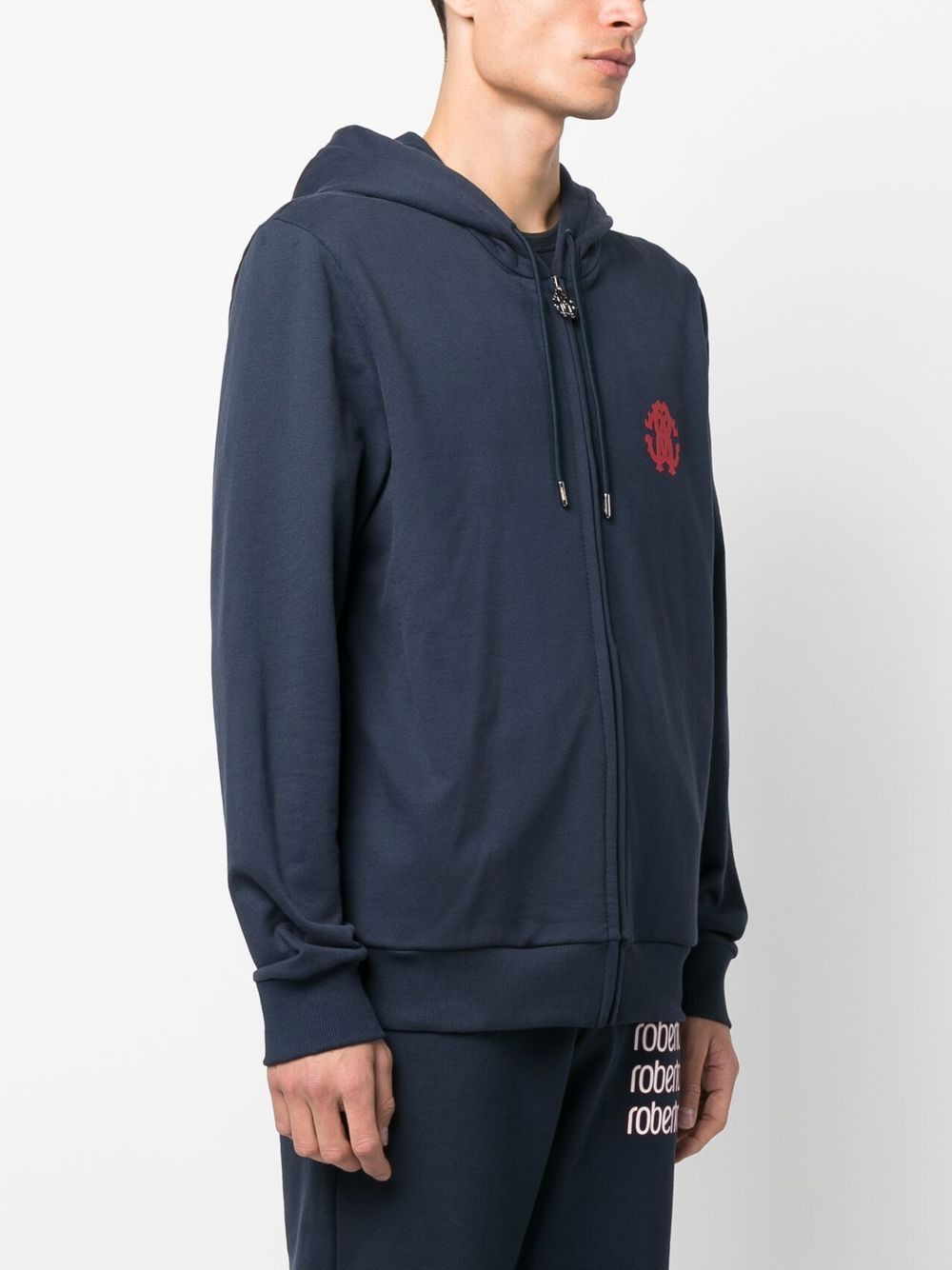 logo-print zip-up hoodie - 3