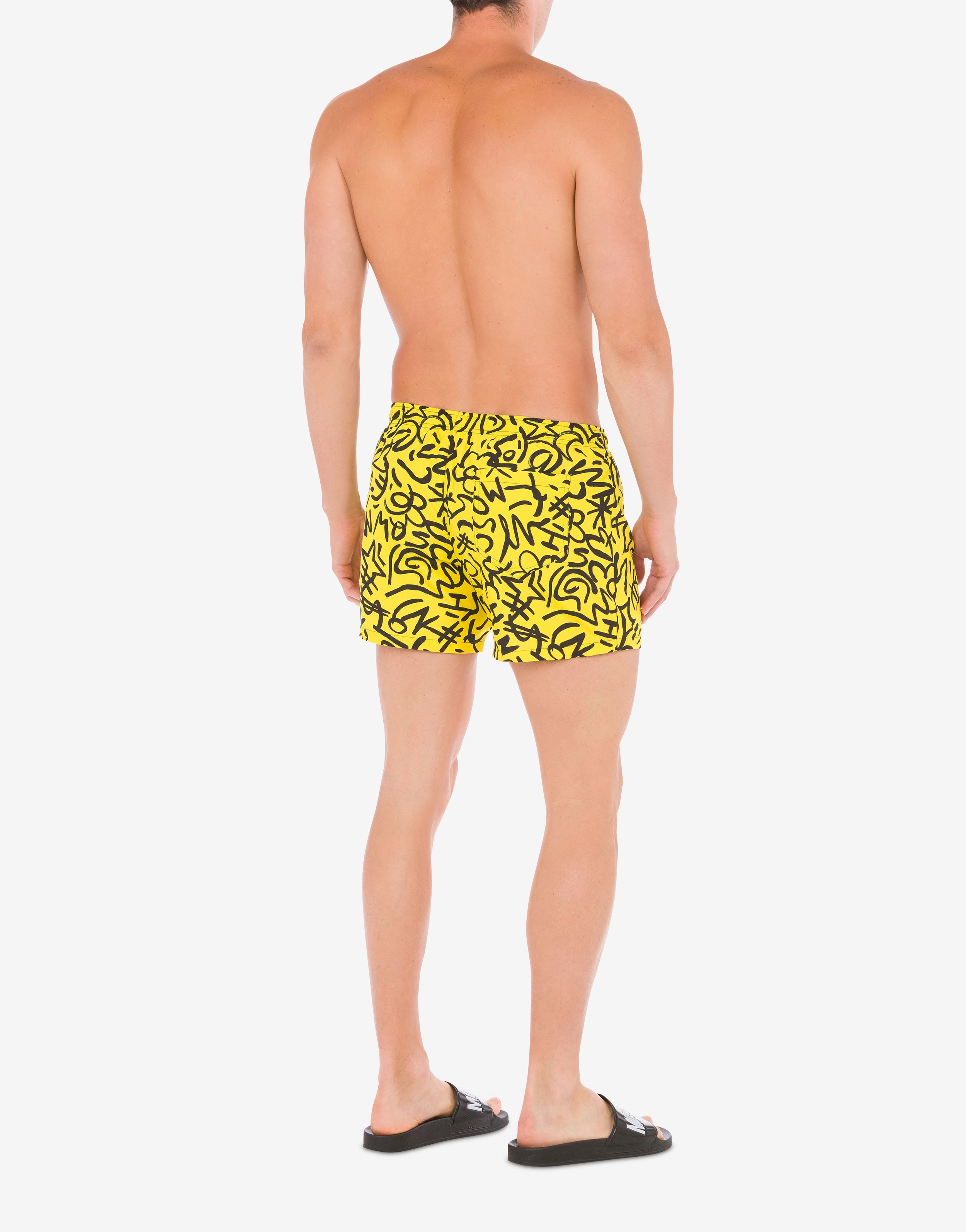 SCRIBBLE PRINT SWIM TRUNKS - 3