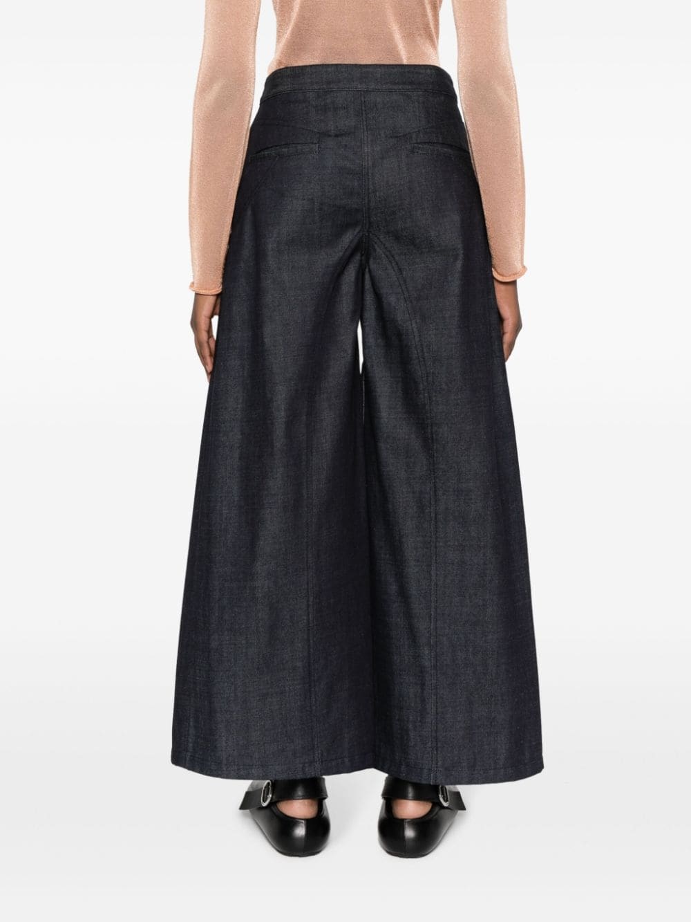 cropped wide-leg trousers - 4