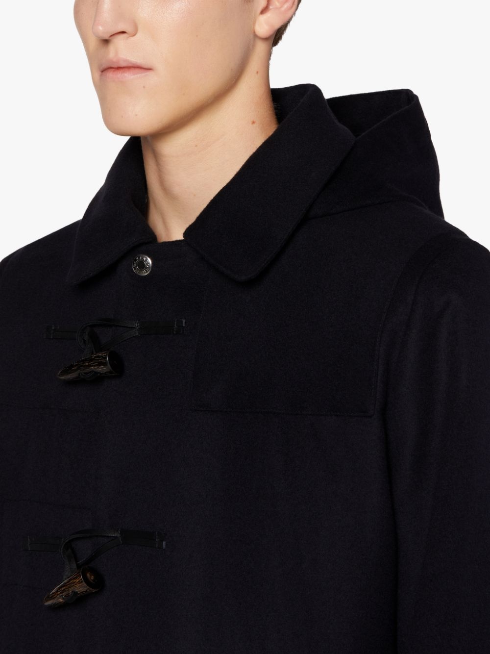 RAVENNA NAVY WOOL & CASHMERE DUFFLE COAT | GMF-305 - 4