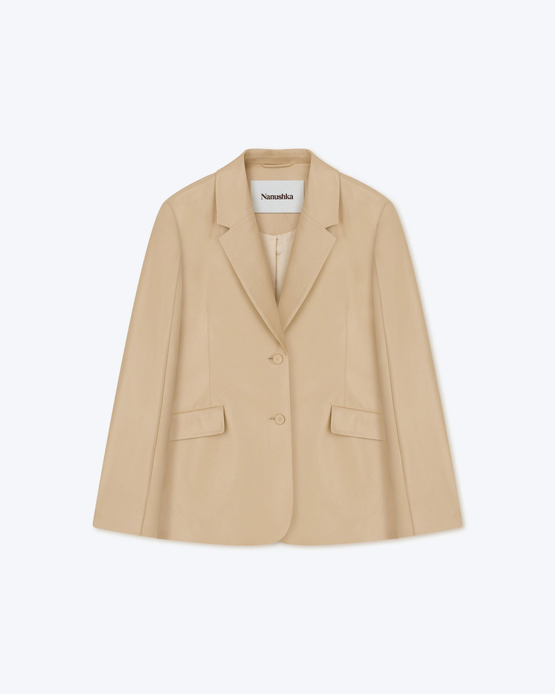 KARO - OKOBOR™ alt-leather blazer - Almond 1