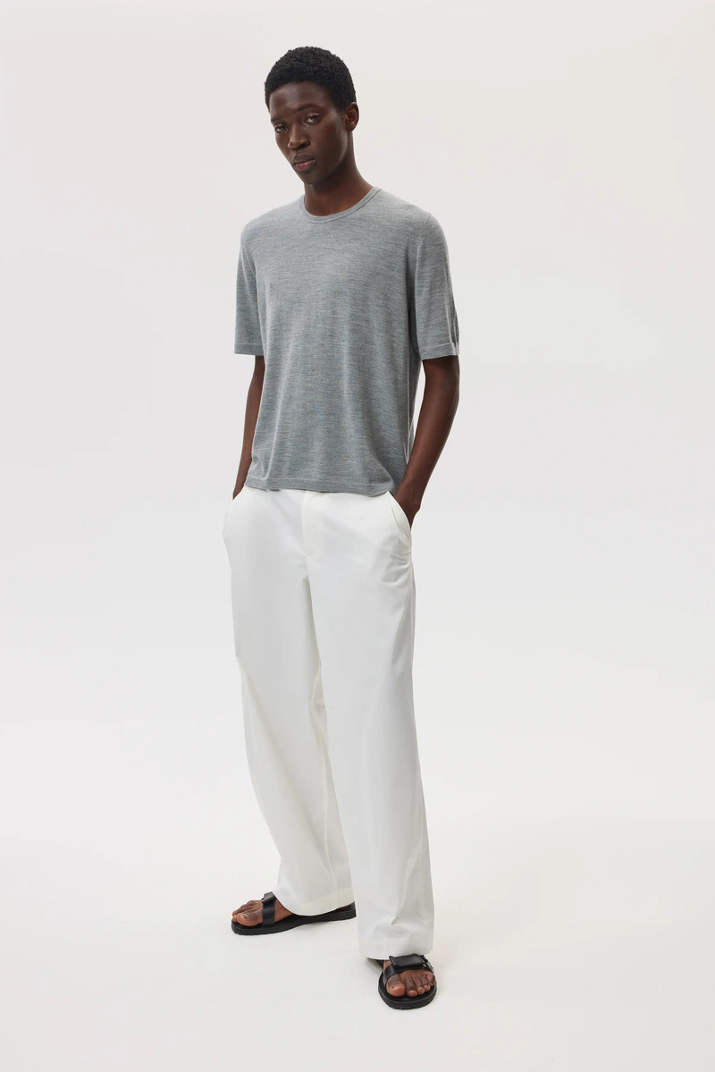 Johnstons of Elgin Superfine Merino Grey T-Shirt outlook