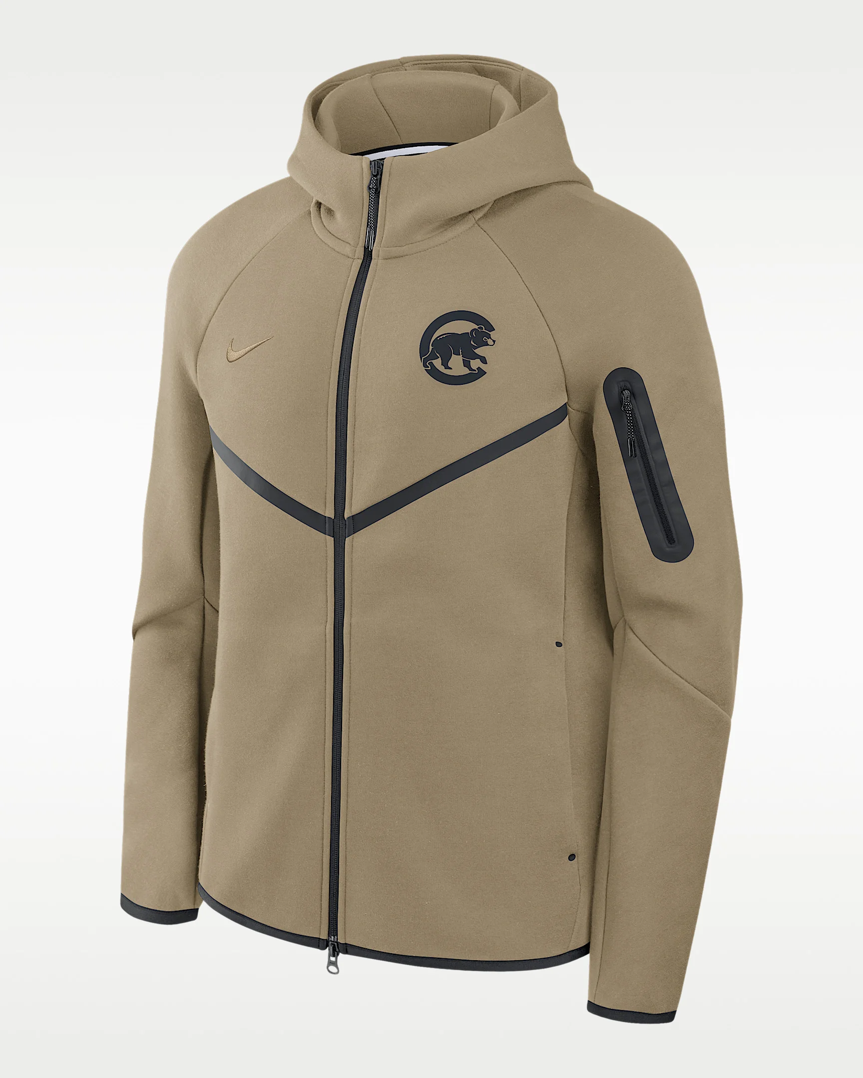 Chicago Cubs Tech Fleece Windrunner Men's Nike MLB Full-Zip Hooded Jacket - 1