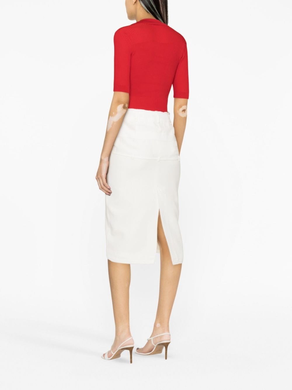 high-waisted pencil skirt - 4