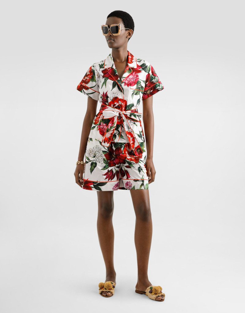 Dolce & Gabbana Flower-print poplin vanity shirt outlook