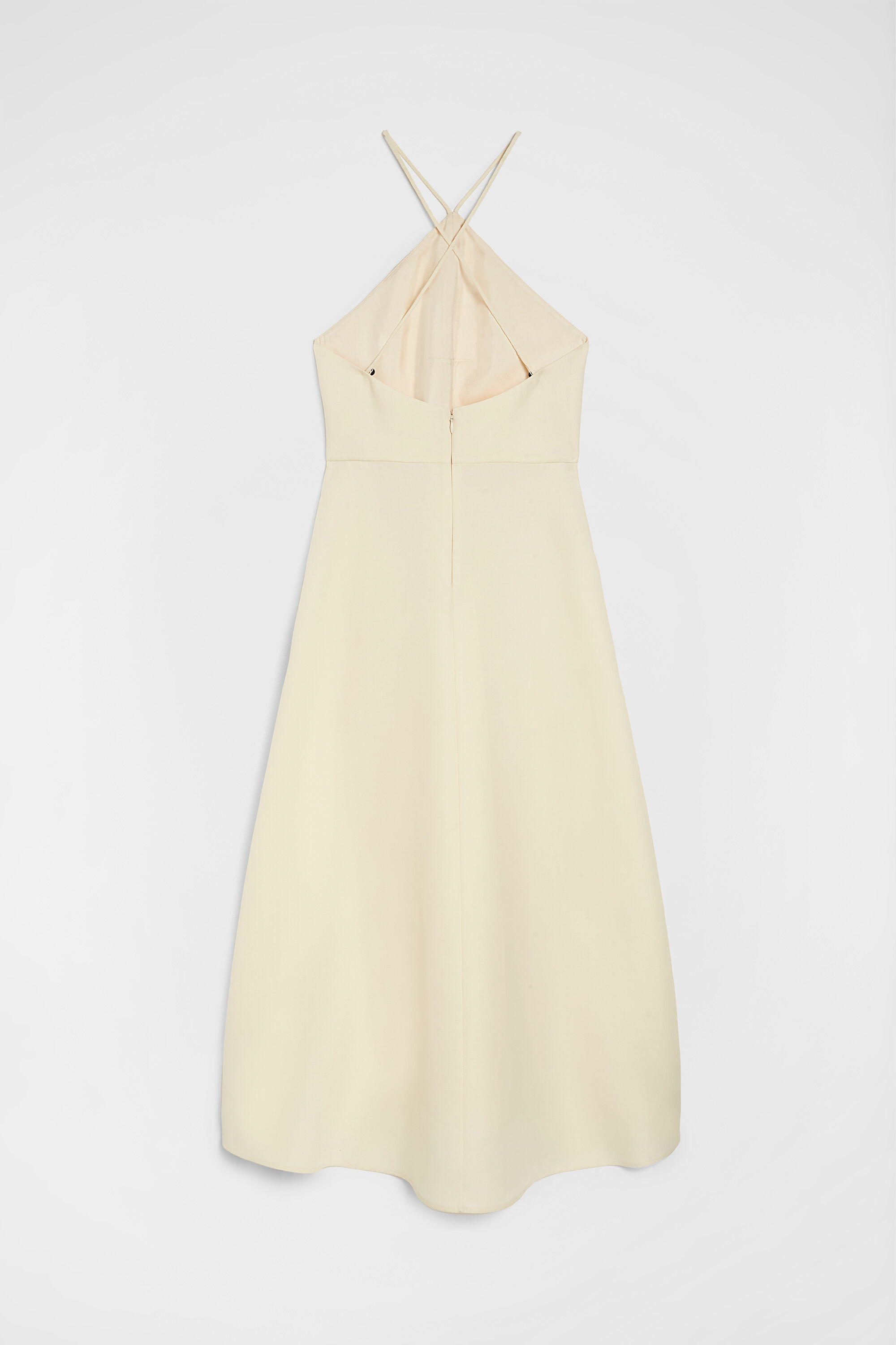 Lightweight Wool Blend Halter Dress - 5