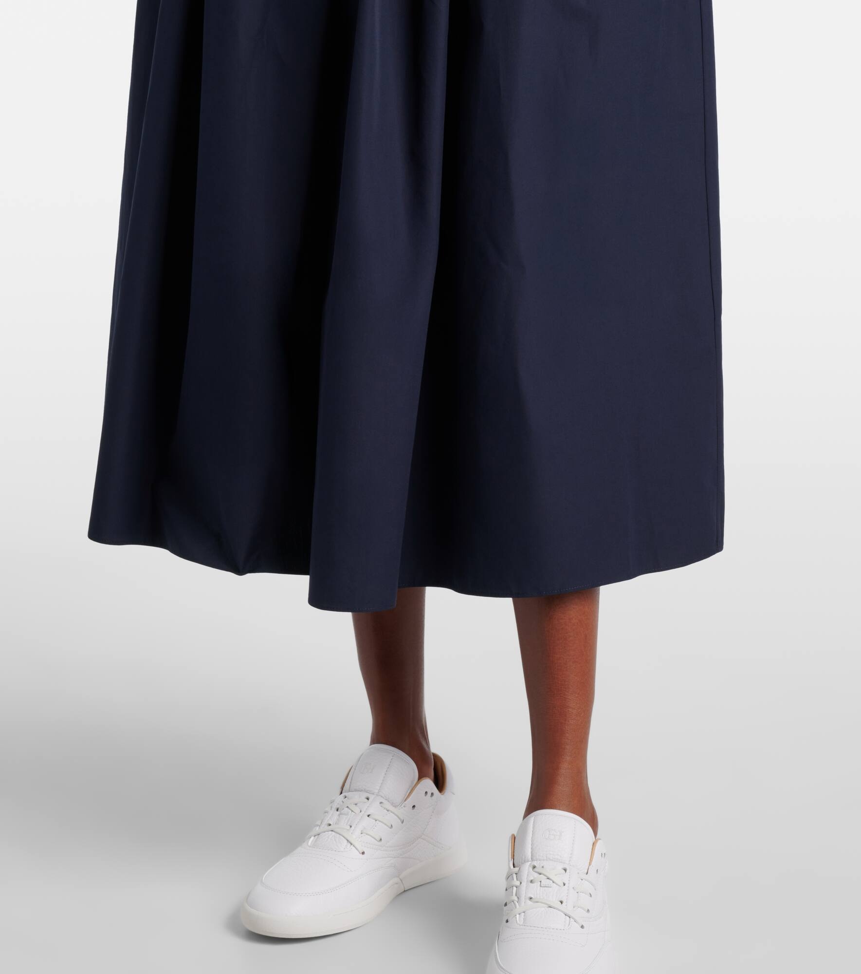 Chiara cotton poplin midi skirt - 5