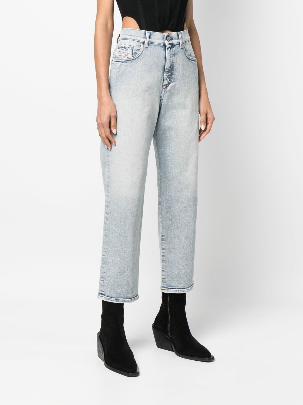 cropped straight-leg jeans - 3