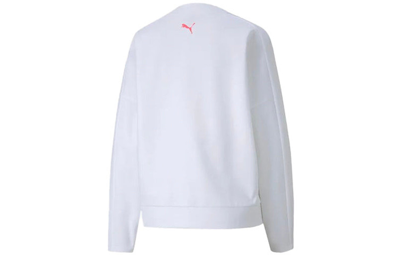 PUMA (WMNS) PUMA Evide Logo Printing Round-neck Sweatshirt White 597384-02 outlook
