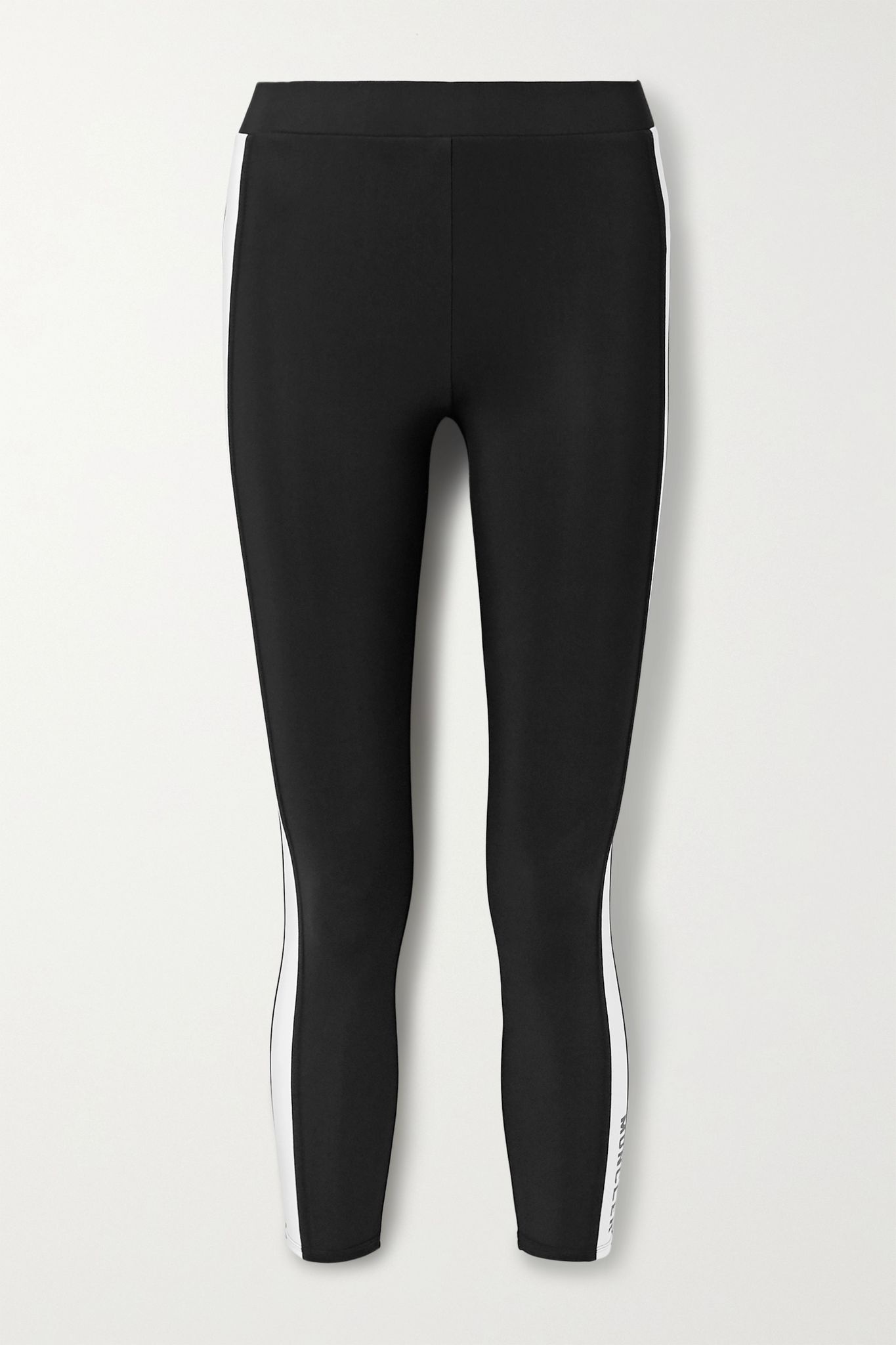 Cropped two-tone stretch leggings - 1