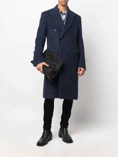 AMIRI textured double-breasted coat outlook