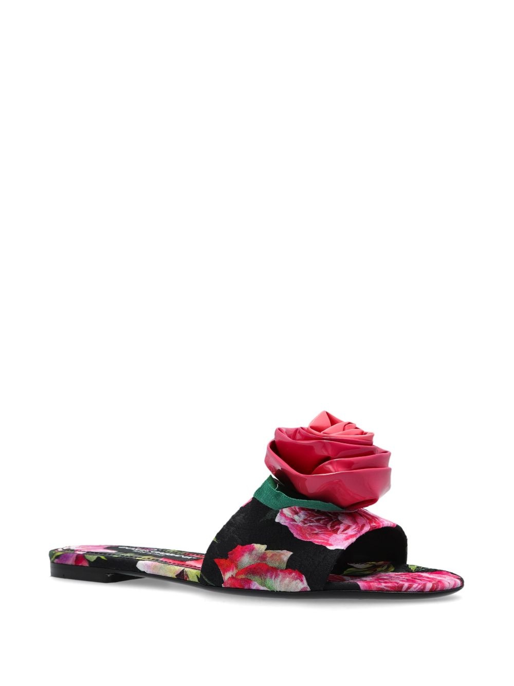 floral-motif slides - 2