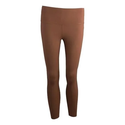 (WMNS) Nike Yoga Luxe Infinalon 7/8 Leggings Brown CJ3802-275 - 1