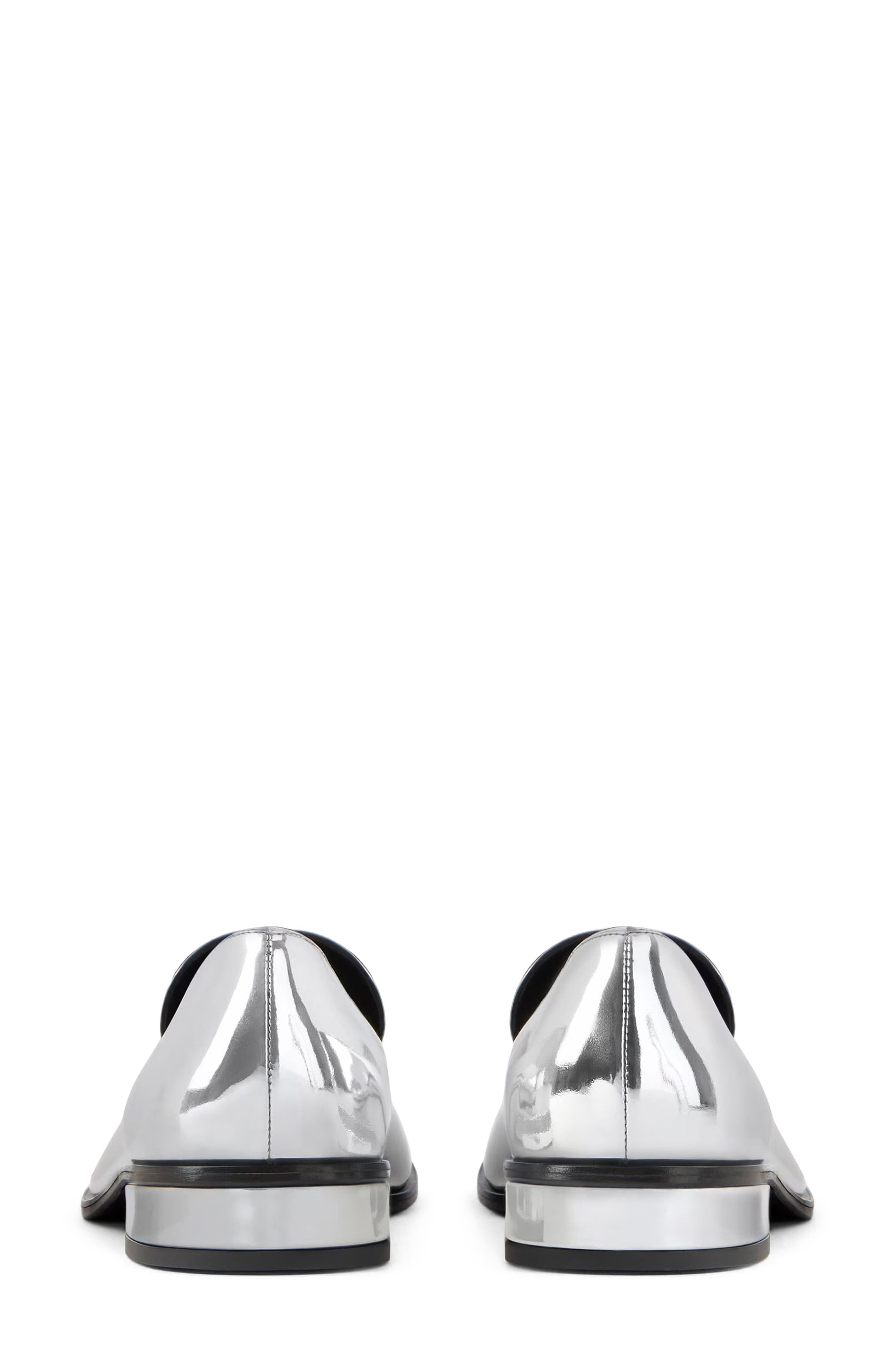 Givenchy Logo Venetian Loafer in Silvery Grey at Nordstrom - 4