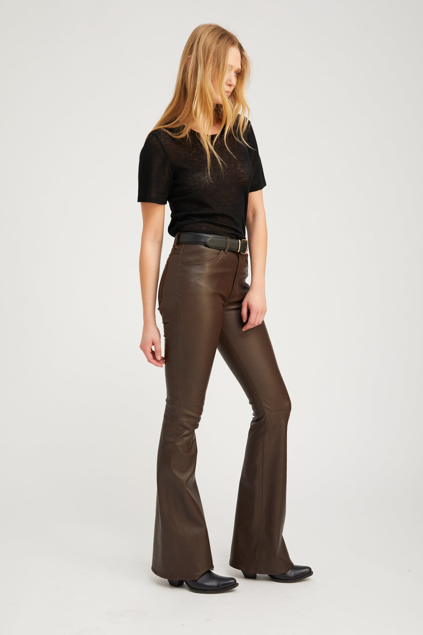 AMERICANO LEATHER 5 POCKET MICRO FLARE - 3