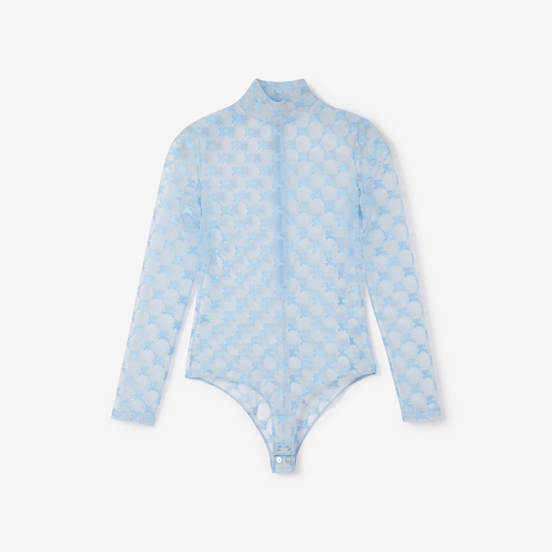 EKD Stretch Tulle Turtleneck Bodysuit 1