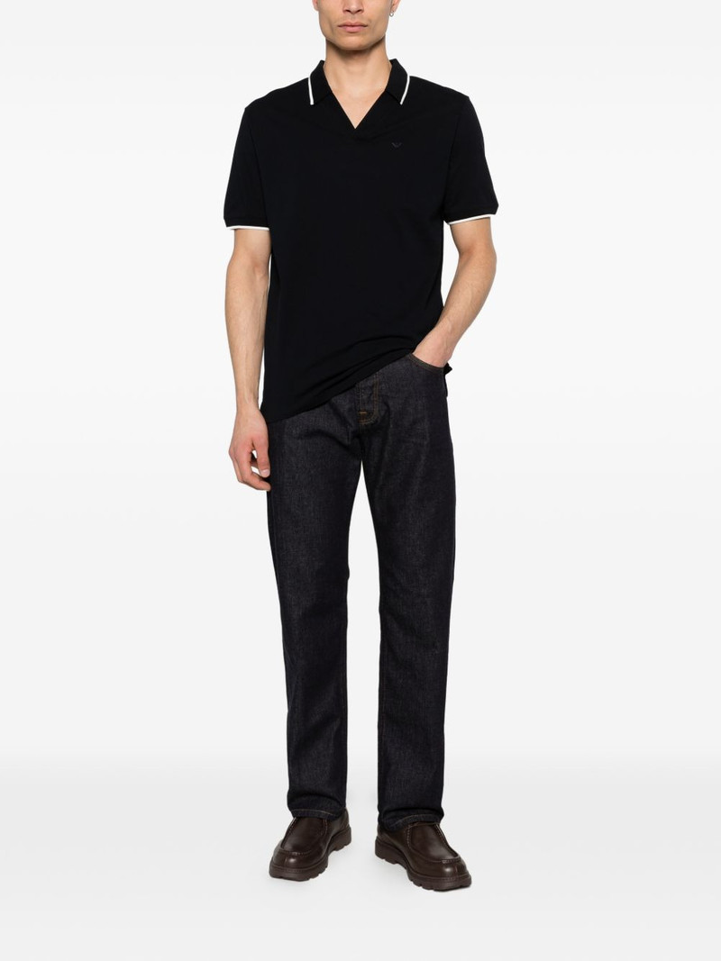 EMPORIO ARMANI V-neck contrast-trim T-shirt outlook