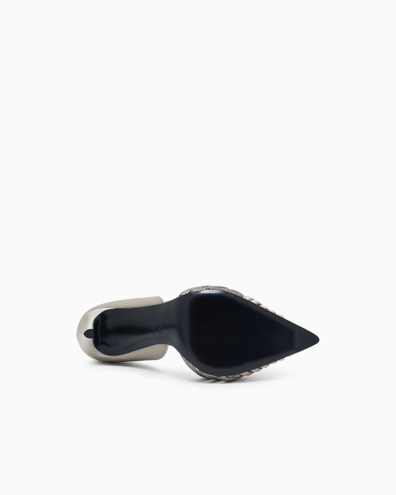 RHINESTONE AND SATIN COURT SHOES - 6