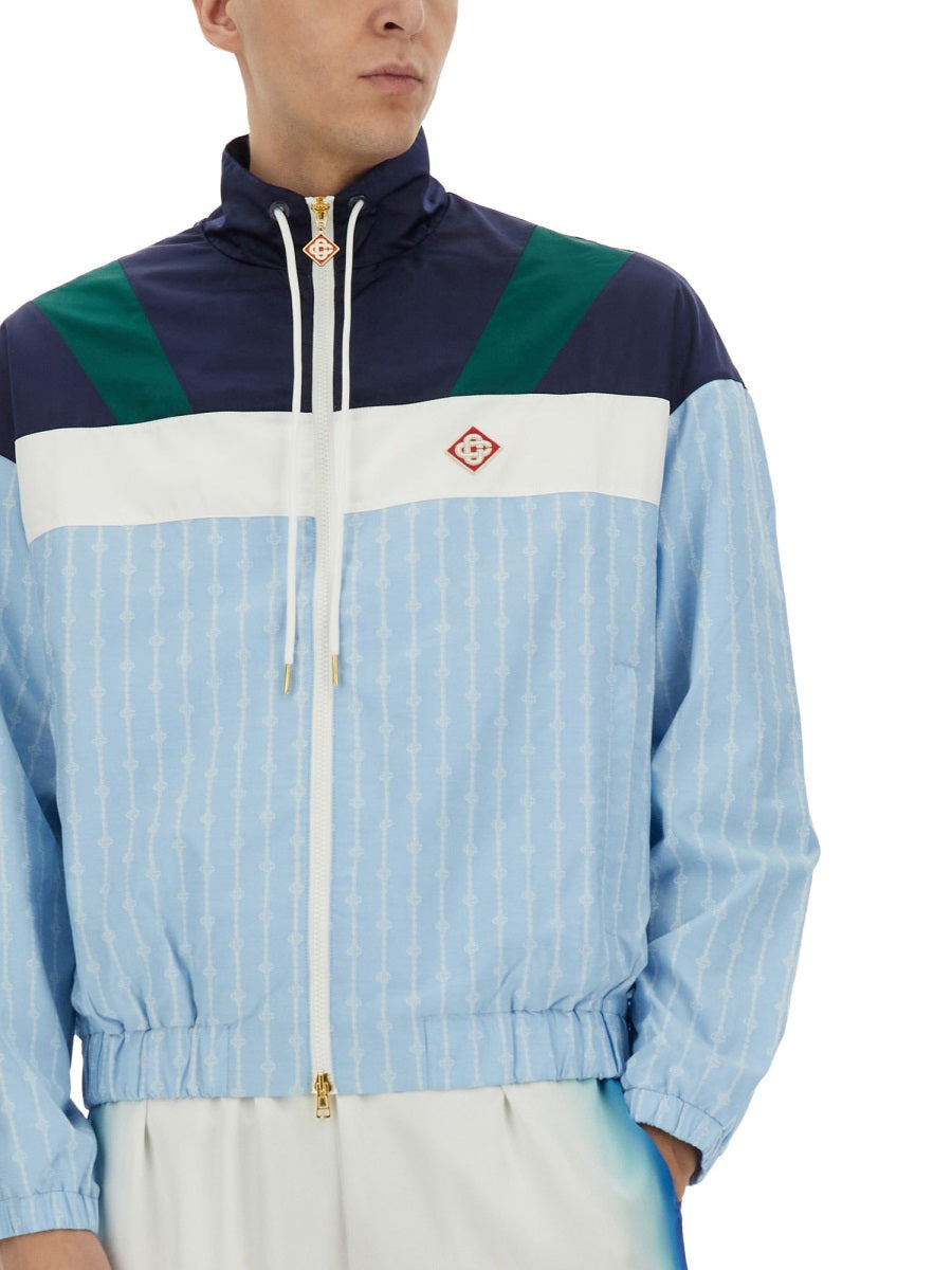 Casablanca Men "Pinstripe Laurel" Track Jacket - 4