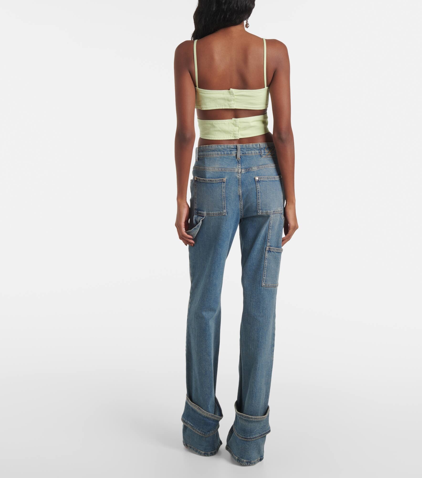 Bow-detail denim top - 3