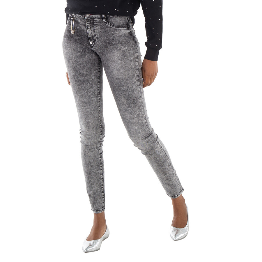 Philipp Plein Storm Grey Denim 5 Pocket Pants - 4