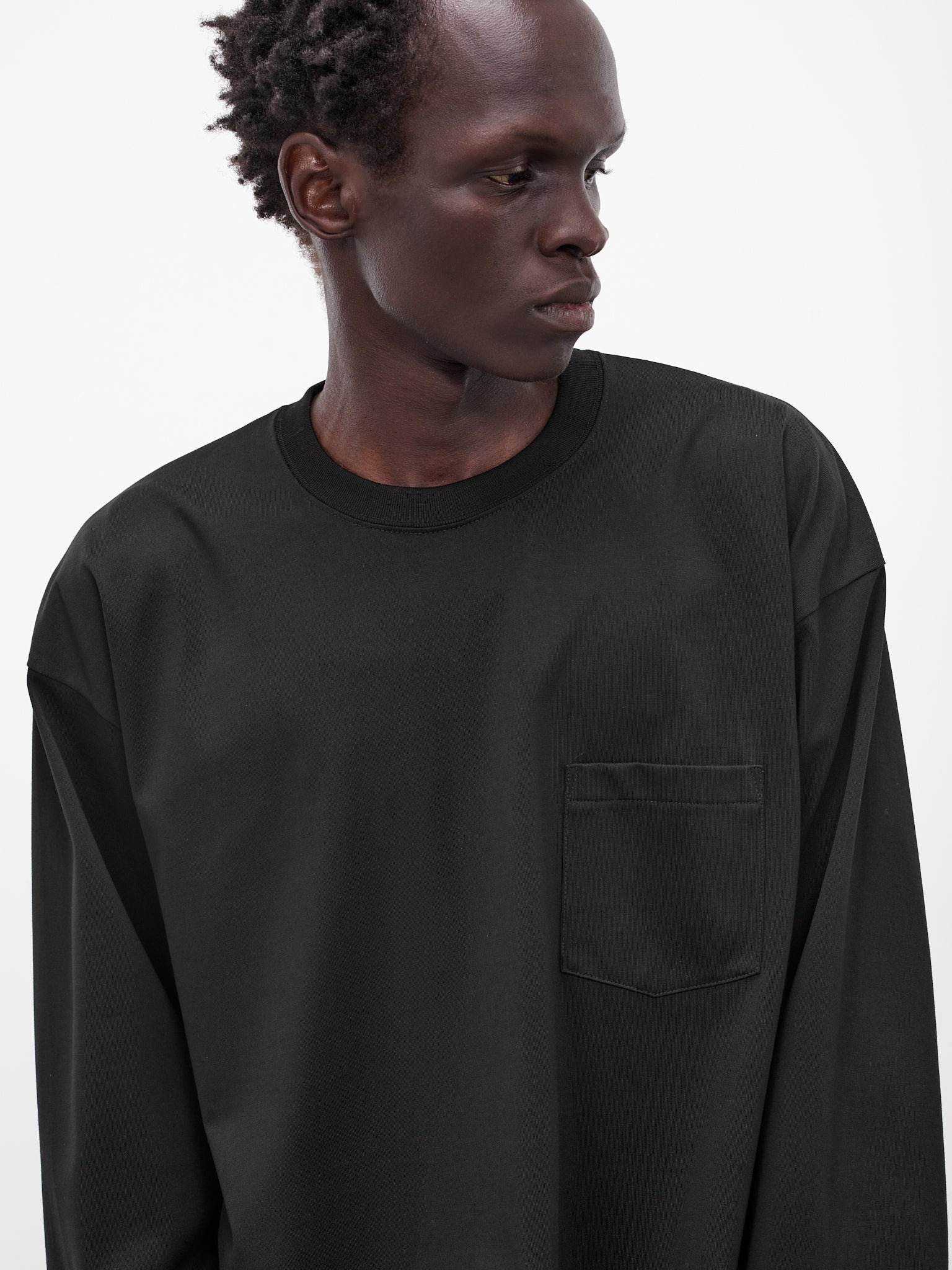 Black Oversized Pocket Long Sleeve - 4